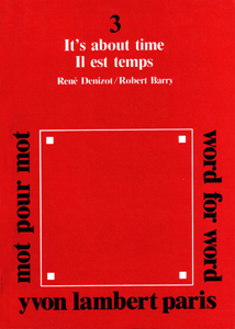 Robert Barry - Mot pour Mot n° 03