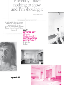 P. Nicolas Ledoux - G.M.V. - Is there any Ghislain Mollet-Viéville ? Information ou fiction ?