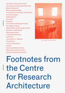  - Footnotes from the Centre for Research Architecture 