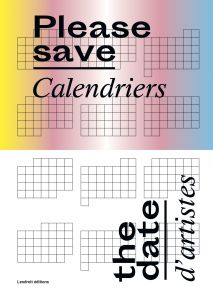 Please save the date! - Calendriers d\'artistes