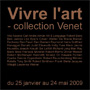 Vivre l\'art - collection Venet
