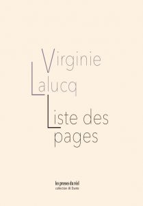 Virginie Lalucq - Liste des pages