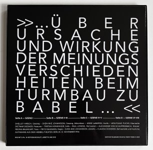 ... über Ursache und Wirkung der Meinungsverschiedenheiten beim Turmbau zu Babel (2 vinyl LP + DVD + booklet + libretto box set)