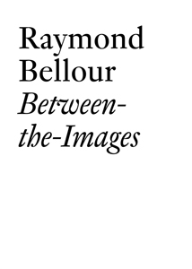 Raymond Bellour - Between-the-Images
