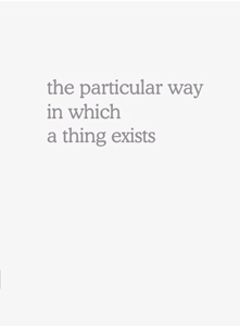 Martin Beck - The particular way in which a thing exists