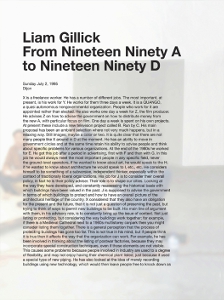 Liam Gillick - From Nineteen Ninety A to Nineteen Ninety D