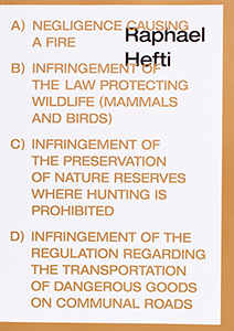 Raphael Hefti - A) Negligence Causing a Fire