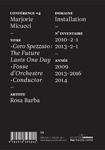 Rosa Barba - Coro Spezzato : The Future Lasts One Day – Fosse d\'Orchestre – Conductor