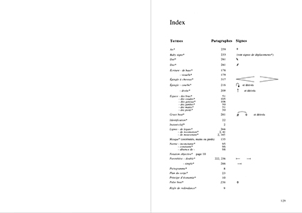 Grammaire de la notation Benesh