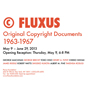 © Fluxus - Original Copyright Documents 1963-1967