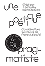 Une poétique pragmatiste - Considérations sur l\'œuvre de Franck Leibovici