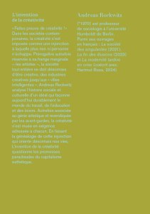 L\'invention de la créativité