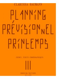 Clarissa Baumann - Planning prévisionnel Printemps