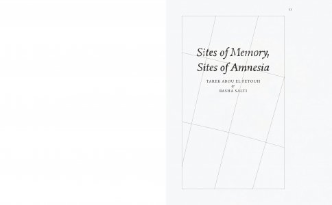 Sites of Memory, Sites of Amnesia