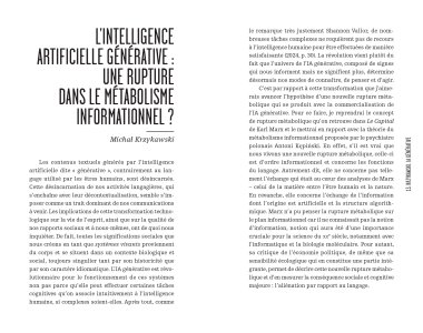 Penser l'intelligence artificielle