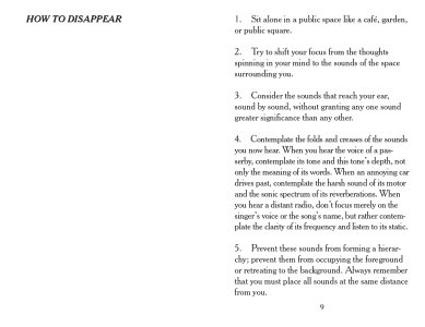 How to disappear