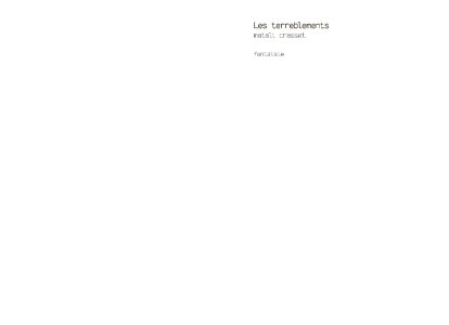 Les terreblements / La communauté des cratères