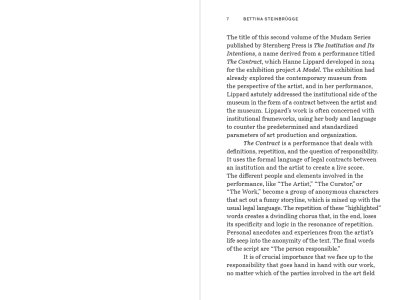 The Institution and Its Intentions