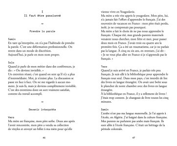 L'interprète dis/paraît