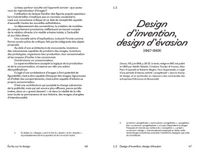 Écrits sur le design