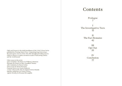Fables and Forensics
