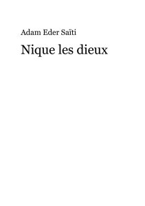 Adam Eder Saïti - Nique les dieux 