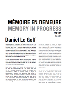 Mémoire en demeure (livre / DVD)