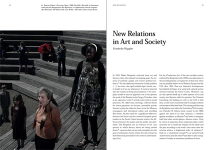 New Relations in Art and Society