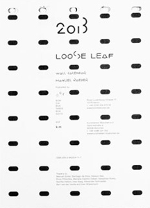 Manuel Raeder - Loose Leaf - Wall Calendar 2013