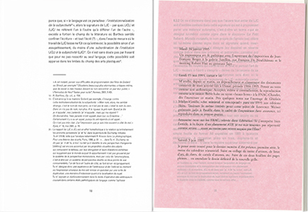 LJC, éditeur à compte d'auteur /  La pensée en transparence, l'insert en tant que lieu d'exposition du travail de l'art au travail de Lefevre Jean Claude