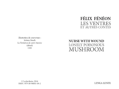 Les ventres et autres contes / Lonely Poisonous Mushroom (+ CD)