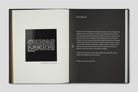 Colour in Contextual Play – An installation by Joseph Kosuth – Works by Enrico Castellani, Lucio Fontana, Yves Klein, Joseph Kosuth, Piero Manzoni