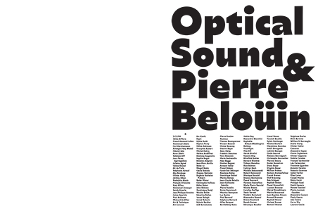 Optical Sound & Pierre Beloüin