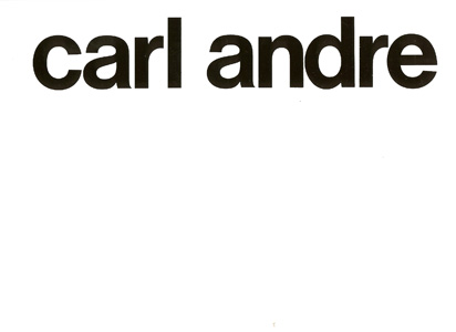 Carl Andre -  