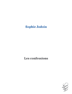 Sophie Jodoin - Les confessions
