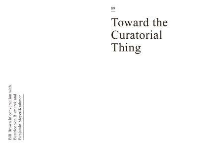 Cultures of the Curatorial