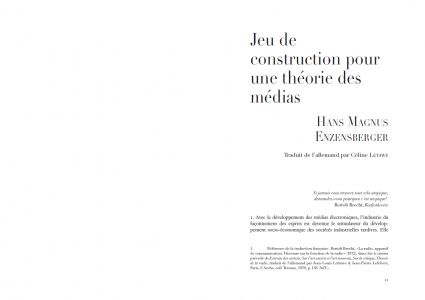 Jeu de construction pour une théorie des médias