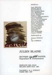 Julien Blaine - Œuvres de papiers 