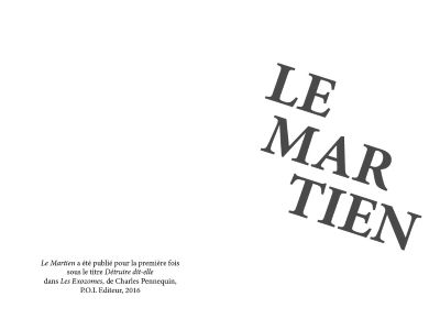 Le Martien / Allo maman (+ CD)